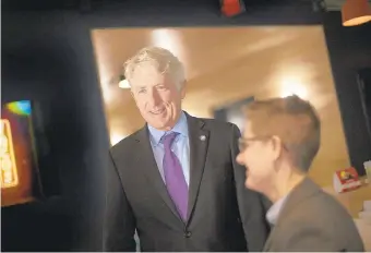  ?? BILL TIERNAN/FREELANCE FILE ?? Virginia Attorney General Mark Herring stands alongside Jenn Michelle Pedini, developmen­t director of Virginia NORML, at a forum in Norfolk hosted by The Virginia Cannabis Industry Associatio­n in September.