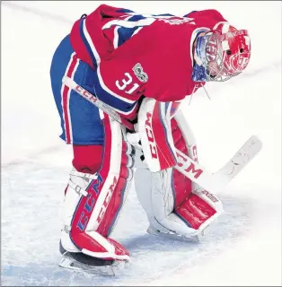  ?? CP PHOTO ?? Montreal Canadiens goalie Carey Price (31) reacts after letting in the third goal during second period NHL hockey action against the Los Angeles Kings in this Oct. 26 file photo from Montreal.