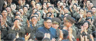  ?? Picture: AFP ?? DIFFUSING TENSIONS: North Korean leader Kim Jong Un inspects the Command of the Strategic Force of the Korean People’s Army (KPA) in an unknown location in North Korea yesterday