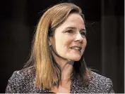  ?? SAMUEL CORUM/THE NEW YORK TIMES ?? Judge Amy Coney Barrett is expected to be nominated to the Supreme Court to replace Ruth Bader Ginsburg.