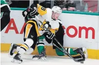  ?? TONY GUTIERREZ THE ASSOCIATED PRESS FILE PHOTO ?? Jake Guentzel feared his season was over but the “pause” caused by the pandemic has given him renewed optimism.