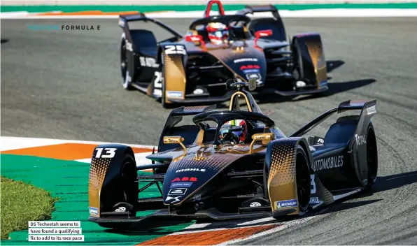  ??  ?? DS Techeetah seems to have found a qualifying fix to add to its race pace