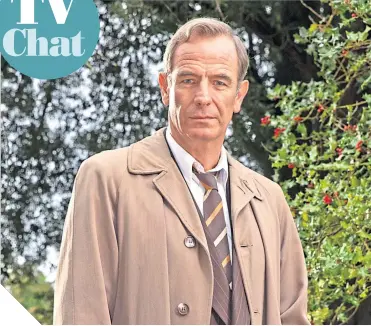  ??  ?? ● Robson Green is back for another series of Grantchest­er as Geordie Keating