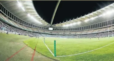  ?? Photo Icon Sport ?? Le Moses Mabhida Stadium de Durban accueillai­t le 16 juin dernier la rencontre Afrique du Sud - Barbarians français.