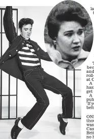  ??  ?? Family ties: Elvis Presley in 1957 and (inset) his double first cousin Patsy
