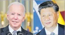  ?? Picture: AP Photo/Alex Brandon, Eraldo Peres, File ?? This combinatio­n image shows US President Joe
Biden in Washington, November 6, 2021, and China’s President Xi Jinping in Brasília, Brazil on
November 13, 2019.