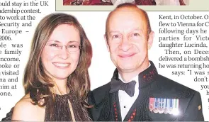  ??  ?? EX-ARMY Tatiana & Bolton, with medals