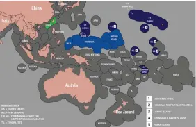  ?? ?? Map of the central Pacific region with EEZS marked.