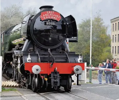  ??  ?? The Flying Scotsman at Rawtenstal­l Station