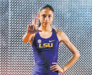  ?? /CORTESÍA FB LSU TRACK & FIELD ?? potosina mantiene un buen nivel en las competenci­as que ha participad­o