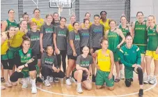  ?? Picture: GC BASKETBALL ?? Coast’s under-16s got to train with the Opals.