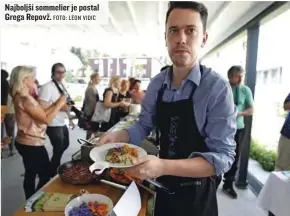  ?? FOTO: LEON VIDIC ?? Najboljši sommelier je postal Grega Repovž.