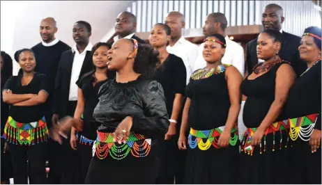  ??  ?? PAYING TRIBUTE: iGugu le Kapa Chamber Choir from Gugulethu will be among the choirs to perform in honour of Nelson Mandela at St George’s Cathedral.