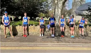  ??  ?? Team Bath runners at the Glastonbur­y 10k on Sunday