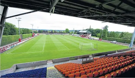  ?? Picture: SNS Group. ?? Deserted: Brechin’s home Glebe Park might not welcome back supporters for months.
