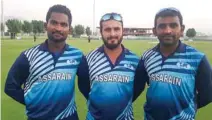  ?? – Supplied photo ?? ASSARAIN STARS: From left, Vinukumar, Zeeshan Maqsood and Muhammed Nadeem.