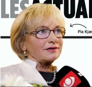  ??  ?? Pia Kjærsgaard, chef du Parti du peuple