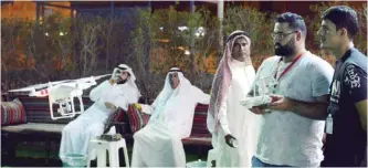  ??  ?? KUWAIT: As if fixed and mobile cameras were not enough, the 2016 parliament hopefuls are now resorting to an even more innovative method for filming rallies at their headquarte­rs through the Phantom’s high-speed digital camera. It is not unusual now to...