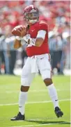  ?? THE ASSOCIATED PRESS ?? Alabama quarterbac­k Jalen Hurts threw for one touchdown and ran for two in Saturday’s 41-10 win over Fresno State.