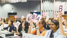  ??  ?? Eager secondary school students participat­ing in the Psychology Convention at HELP University’s Subang 2 Campus.