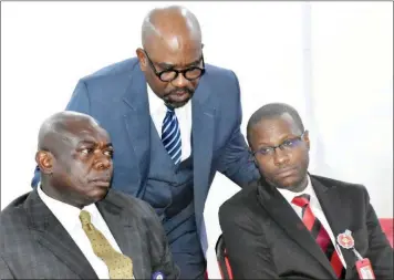  ?? PHOTO: NAN ?? Secretary to Independen­t Corrupt Practices and Other Related Offences Commission ( ICPC), Clifford Okoro ( left); Deputy Director, Public Enlightenm­ent and Education, John Odey and the Chairman, Dr Musa Aliyu during an inaugural media interactio­n, in Abuja… yesterday.