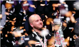  ?? ?? Luca Brecel become the first world snooker champion from mainland Europe after beating Mark Selby in the final. Photograph: Zac Goodwin/PA