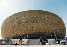  ?? FIFA VIA GETTY IMAGES ?? General view of the exterior of Lusail Stadium in Lusail, Qatar.