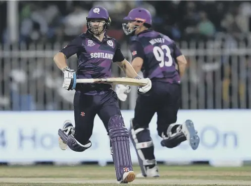  ?? ?? Scotland recently competed against the top sides at the 2021 T20 World Cup in the Middle East and will co-host the event in 2030