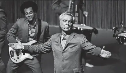  ?? TORONTO FILM FESTIVAL ?? David Byrne in a scene from “American Utopia,” a documentar­y of the Talking Heads frontman’s concert musical, directed by Spike Lee.