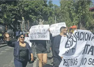  ?? / AGENCIA UNO ?? Marcha de los profesores en Copiapó realizada el martes último.