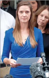  ??  ?? TRAGIC: From left, Edward Maher, Craig Roberts and James Dunsby, victims of the Brecon Beacons ‘death march’. Right: Widow Bryher Dunsby, whose family are appealing decision to drop investigat­ion