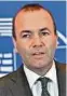  ??  ?? Erster Spitzenkan­didat: Manfred Weber