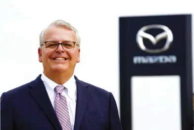  ?? STAFF FILE PHOTO BY C.B. SCHMELTER ?? President of Integrity Automotive Group Brent Morgan, seen at Integrity Mazda in Chattanoog­a, said the internet is changing how consumers buy cars, much like the internet’s effect on other products.