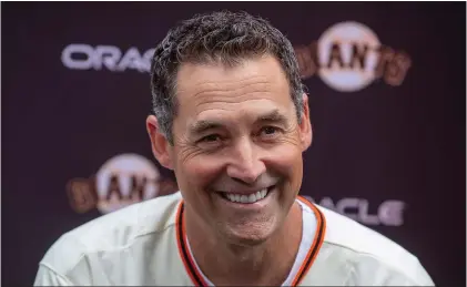  ?? KARL MONDON — STAFF ARCHIVES ?? San Francisco Giants hitting coach Pat Burrell attends Fanfest on Jan. 27at San Pedro Square in San Jose. The former Bellarmine College Prep star has been chosen to help the team's young hitting prospects prosper this season.