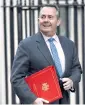  ??  ?? Liam Fox has criticised the ‘wave of negativism’ in Britain