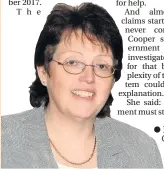  ?? Rosie Cooper MP has called for a halt to UC ??