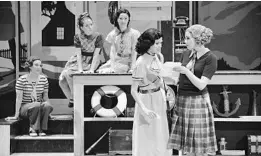  ?? COURTESY OF MICHAEL CAIRNS ?? Jillian Gizzi, far right, stars as teen detective Nancy Drew in the latest production at Orlando Repertory Theatre. Also starring are, from left, Samantha Uhrig, Savannah Grace Elmer, Lauren Barton and Sara Costello.