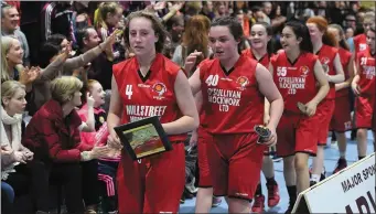  ??  ?? U-14 Girls Final winners St Mary’s the Castleisla­nd Basketball Blitz