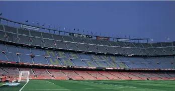  ?? /IMAGO7. ?? El gigantesco estadio azulgrana lucirá sus tribunas vacías para el Clásico.