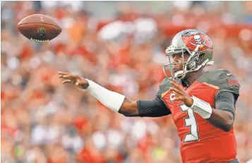  ?? REINHOLD MATAY, USA TODAY SPORTS ?? Jameis Winston has the Buccaneers ( 6- 5) in contention for an NFC wild- card playoff spot.