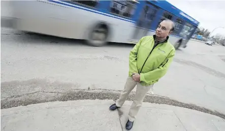  ?? RYAN WELLICOME ?? Edmonton Federation of Community Leagues community developmen­t adviser Habib Fatmi stands in the Ottewell neighbourh­ood. The federation is advocating for a lowering of residentia­l speed limits.