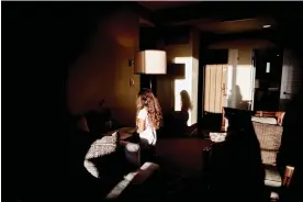  ?? ?? The eight-year-old daughter of Miguel and Lindsay Ceballos, in their hotel room on a golf course in Kapalua, Maui, on 29 October 2023. Photograph: Akasha Rabut/The Guardian