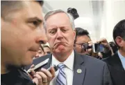  ?? ALEX BRANDON/ASSOCIATED PRESS ?? House Freedom Caucus Chairman Mark Meadows, R-N.C., says he is “desperatel­y trying to get to yes,” after a marathon negotiatin­g session on the health care bill.