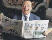  ??  ?? 0 Newspaper tycoon Robert Maxwell published the first issue of the European newspaper on this day in 1990