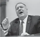  ?? CAROLYN KASTER/AP ?? Secretary of State Mike Pompeo will “witness” the signing of the U.S.-Taliban agreement.