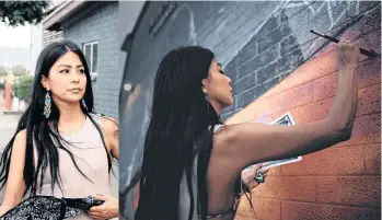  ?? /EFE ?? “Mis murales ayudan a crear conciencia”, dice Lucinda Yrene “La Morena”.