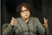  ?? JEFF CHIU — THE ASSOCIATED PRESS ?? Supreme Court Justice Sonia Sotomayor speaks at San Jose State University in San Jose, Calif.