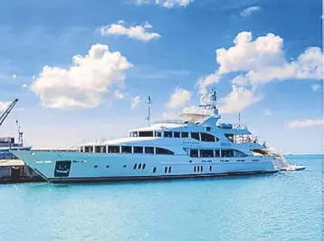  ??  ?? Visitors to Saipan can opt to be entertaine­d aboard a luxurious yacht.