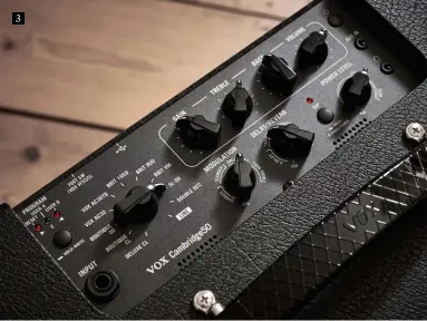  ??  ?? 3. The Cambridge5­0 is easy to dial in, with straightfo­rward controls and minimal fuss, getting you to the tones as quickly as possible. While there’s no mid control here, you can adjust mids separately from the Tone Room app