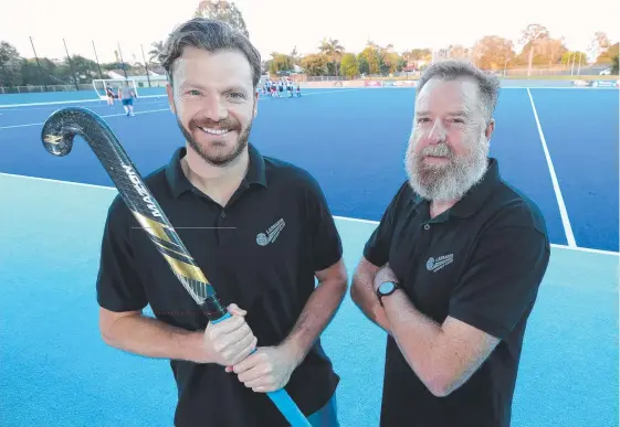  ?? Picture: MIKE BATTERHAM ?? Coach Darren Fowler (right), here with Labrador captain Joe Reardon ahead of the 2019 grand final, is relishing a return to action.